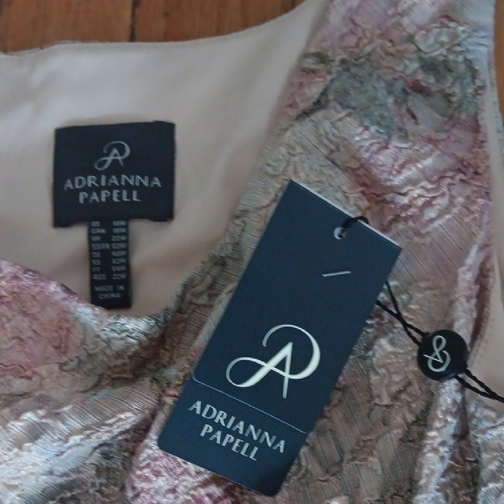 Adrianna Papell Elegant Multicolor Textured Dress - Picture 2 of 4